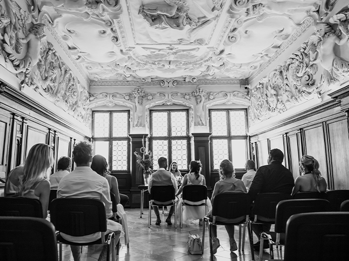 Trauung im festlichen Saal im Fembohaus Nürnberg